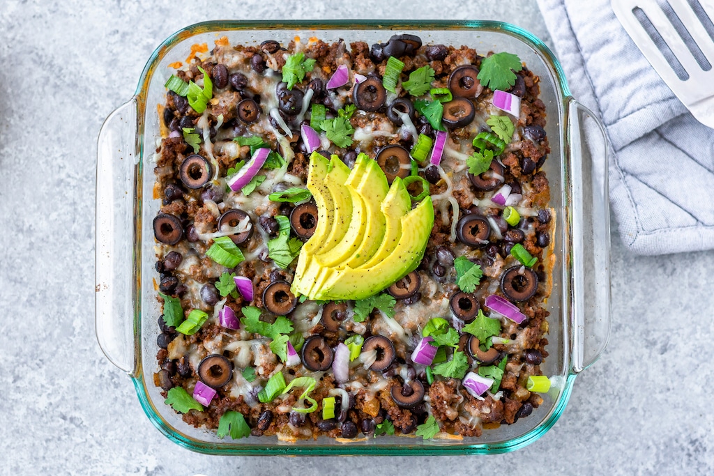 gluten free taco polenta bake