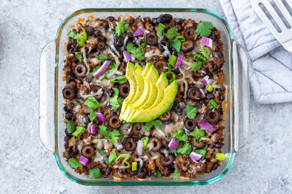 gluten free taco polenta bake
