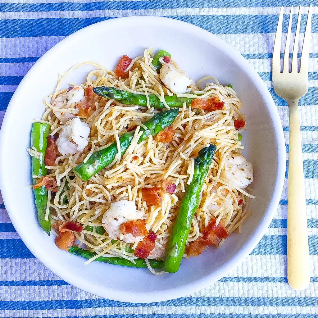 bacon shrimp pasta