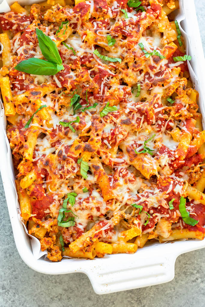 Healthy Baked Ziti (Gluten-Free)