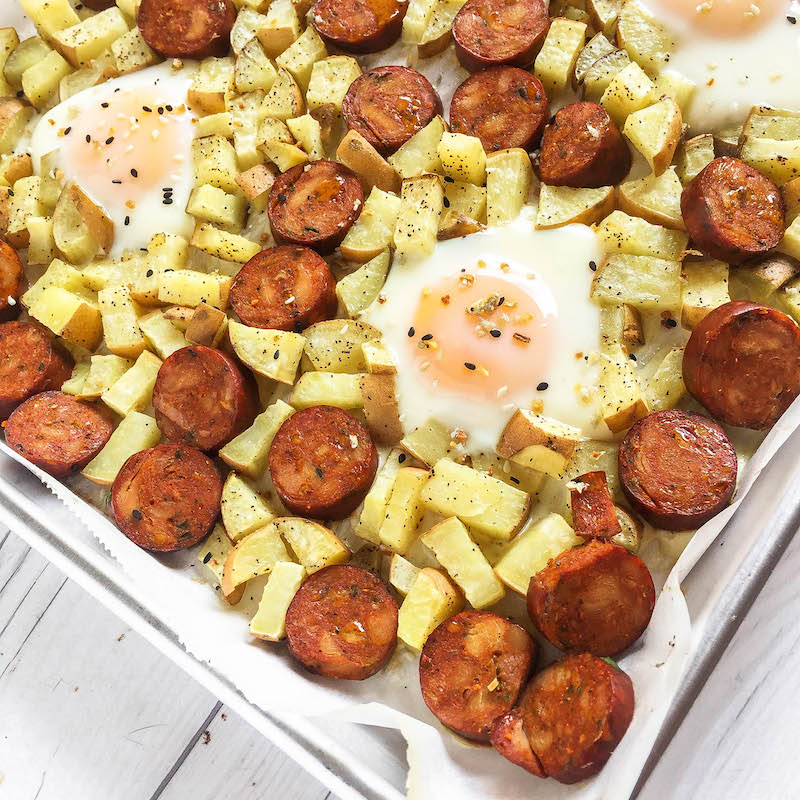 Quick & Easy Sheet Pan Breakfast: (Paleo, Whole30)