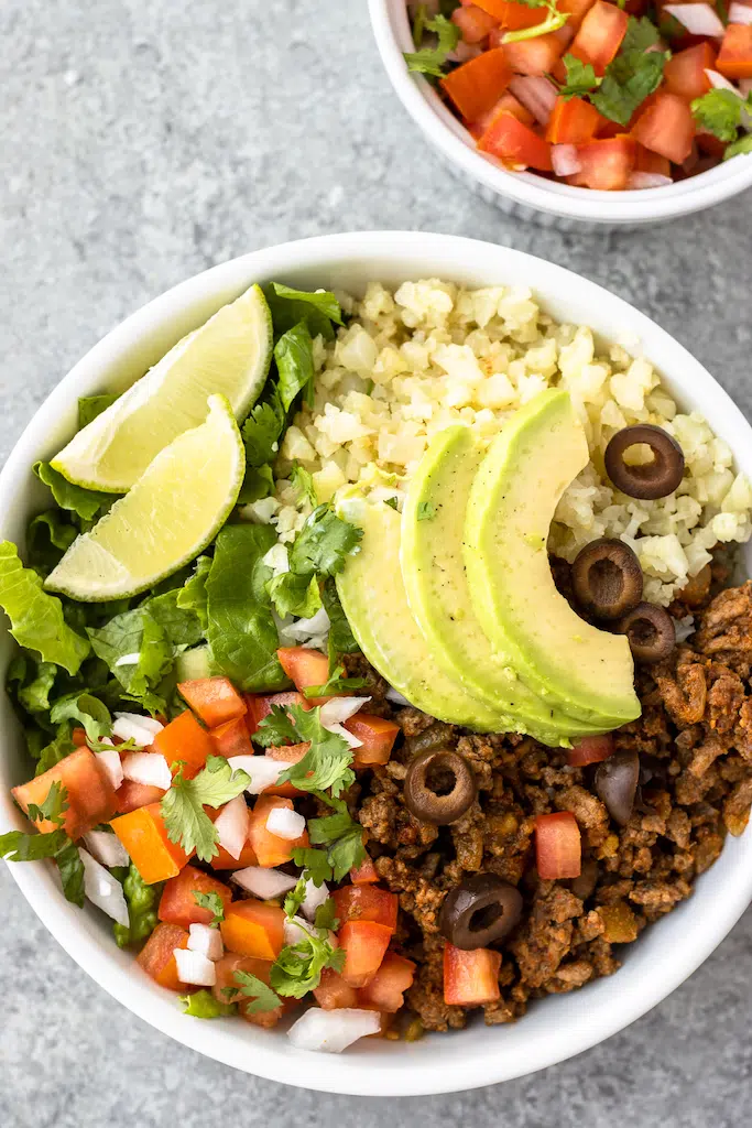 Easy Beef Burrito Bowls (Low Carb, Paleo, Meal Prep)