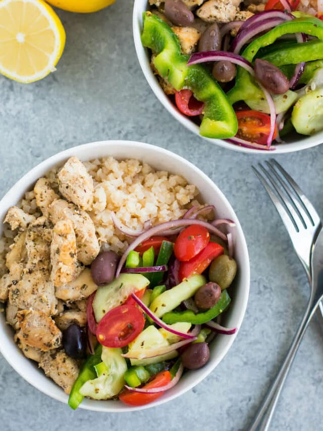 Greek Meal Prep Bowls Story - Beauty and the Bench Press