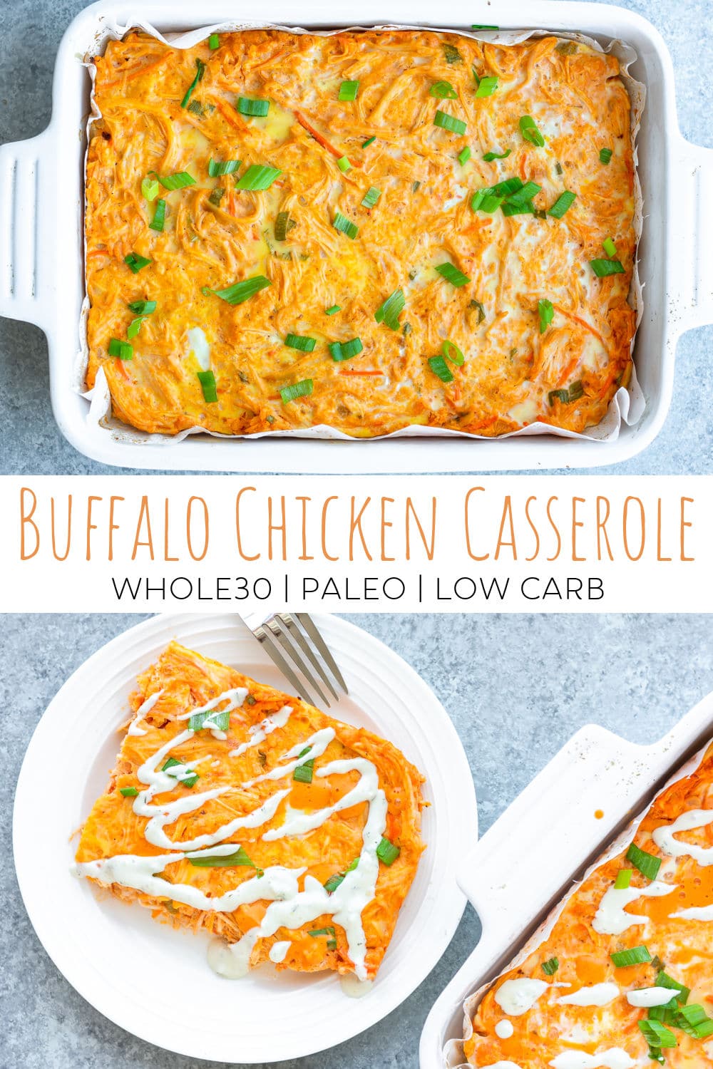 Whole30 Buffalo Chicken Casserole: Easy Low Carb Meal Prep