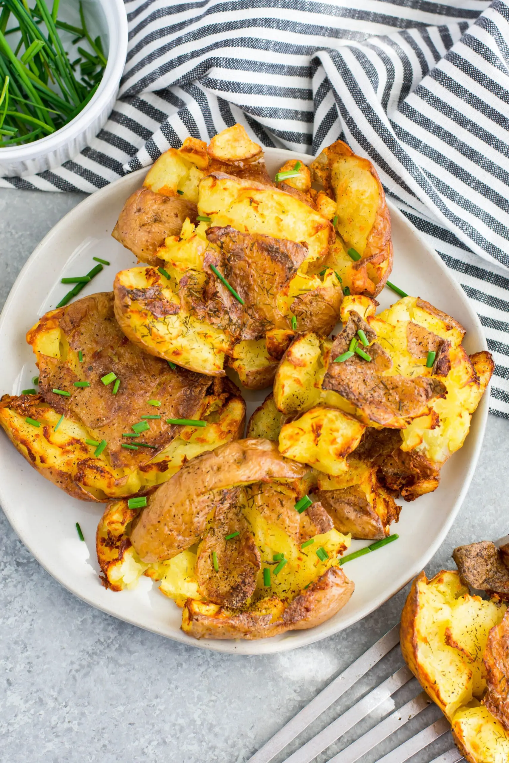 The Best Easy Air Fryer Smashed Potatoes