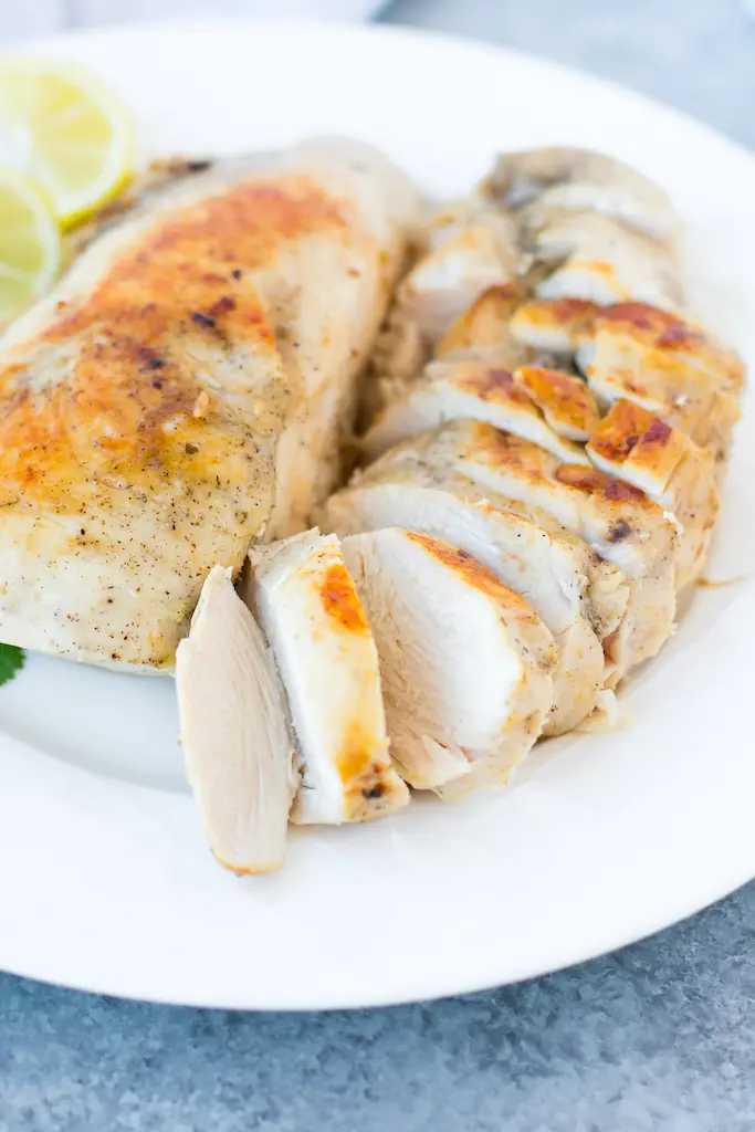 precision cooker chicken breast sliced
