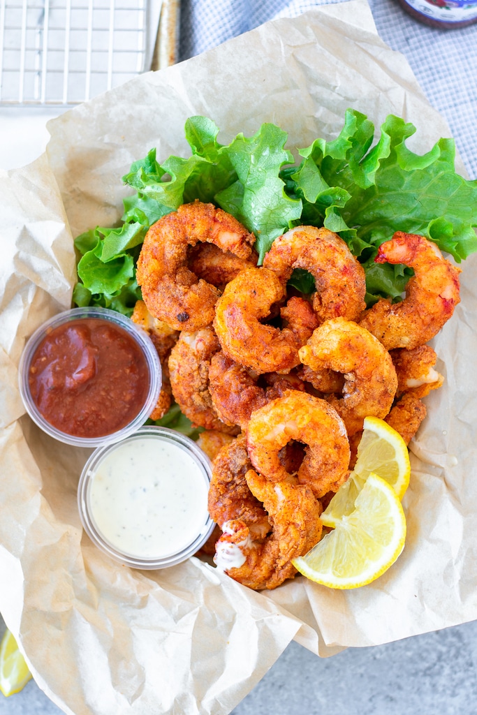 Paleo Popcorn Shrimp (Air Fryer and Oven Instructions)