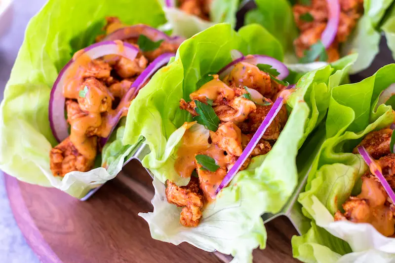 BBQ Chicken Lettuce Wraps (Whole30, Paleo, Keto)