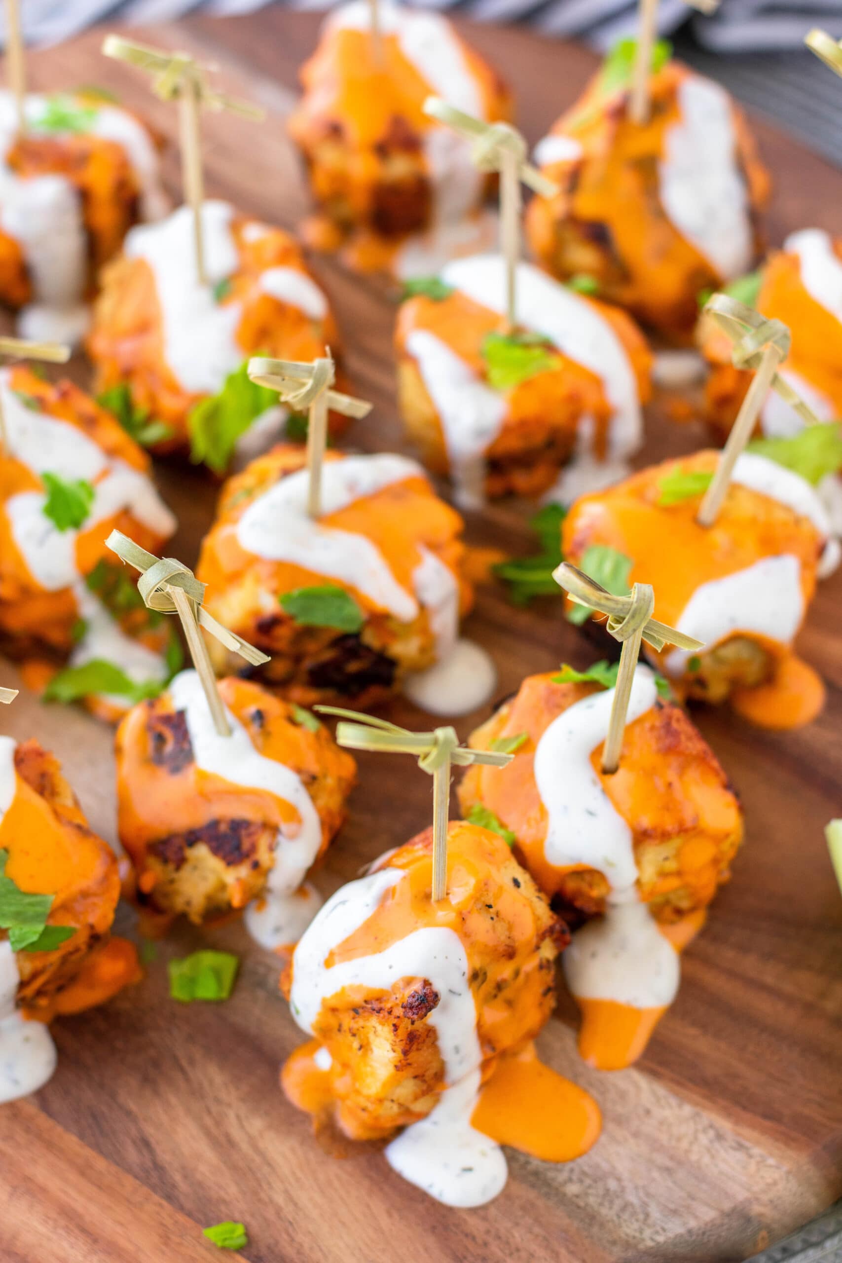 Keto + Whole30 Buffalo Chicken Meatballs (with Almond Flour)