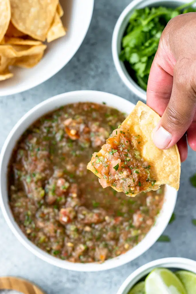 The BEST easy Salsa Fresca