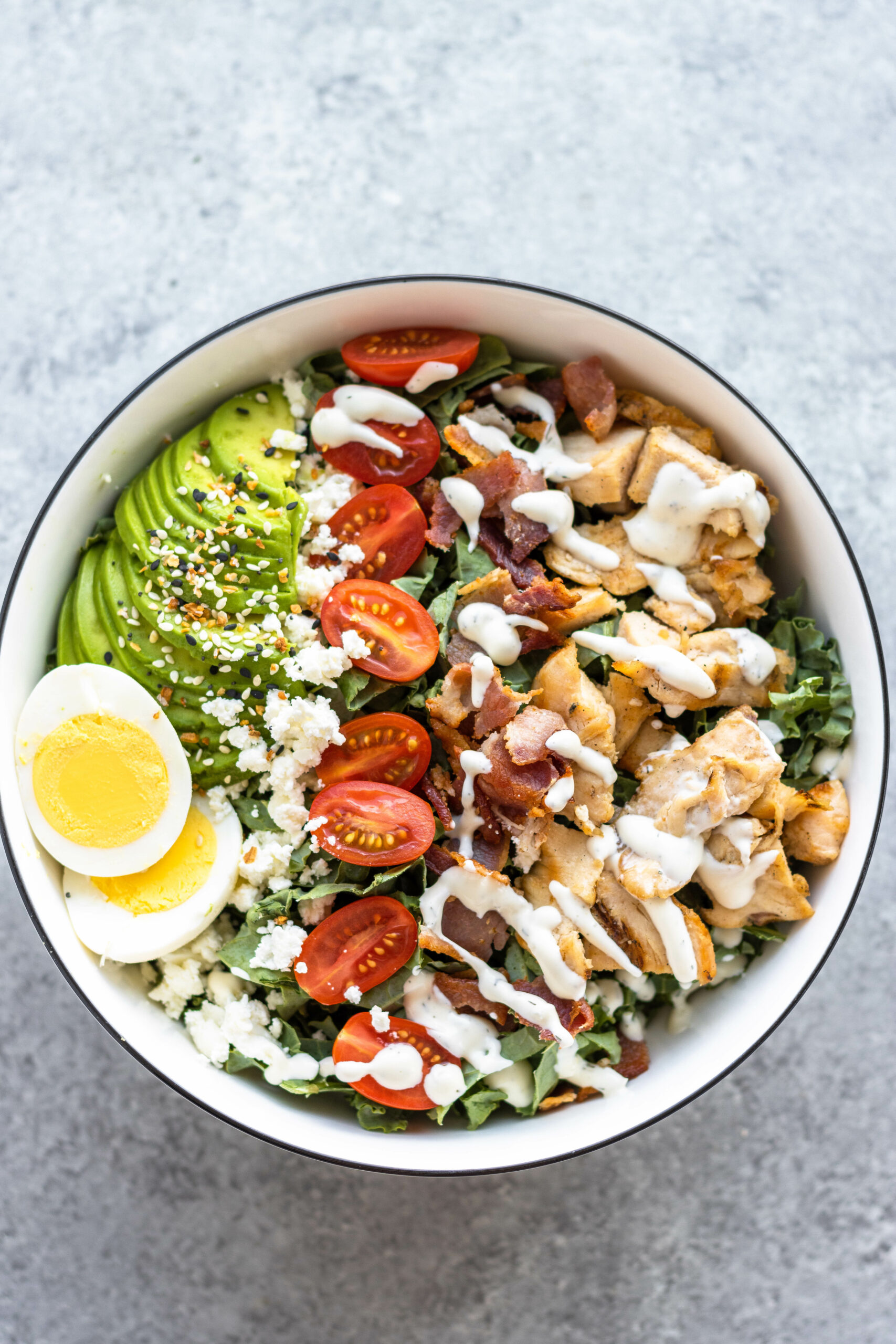 Kale Cobb Salad (low carb, Whole30 & Paleo Options)