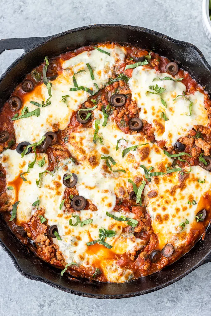 Cheesy Polenta Skillet (gluten-free, one-pan meal)