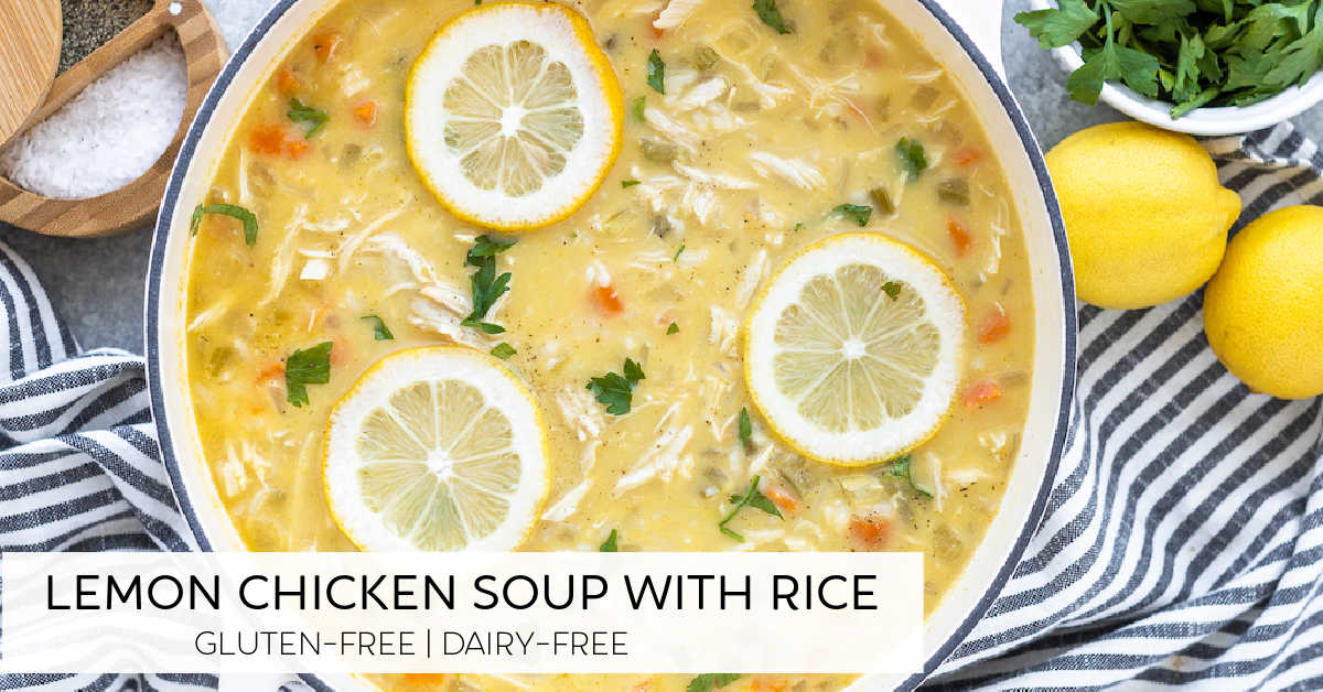 Greek Lemon Chicken Rice Soup (Avgolemono) - Tastefulventure